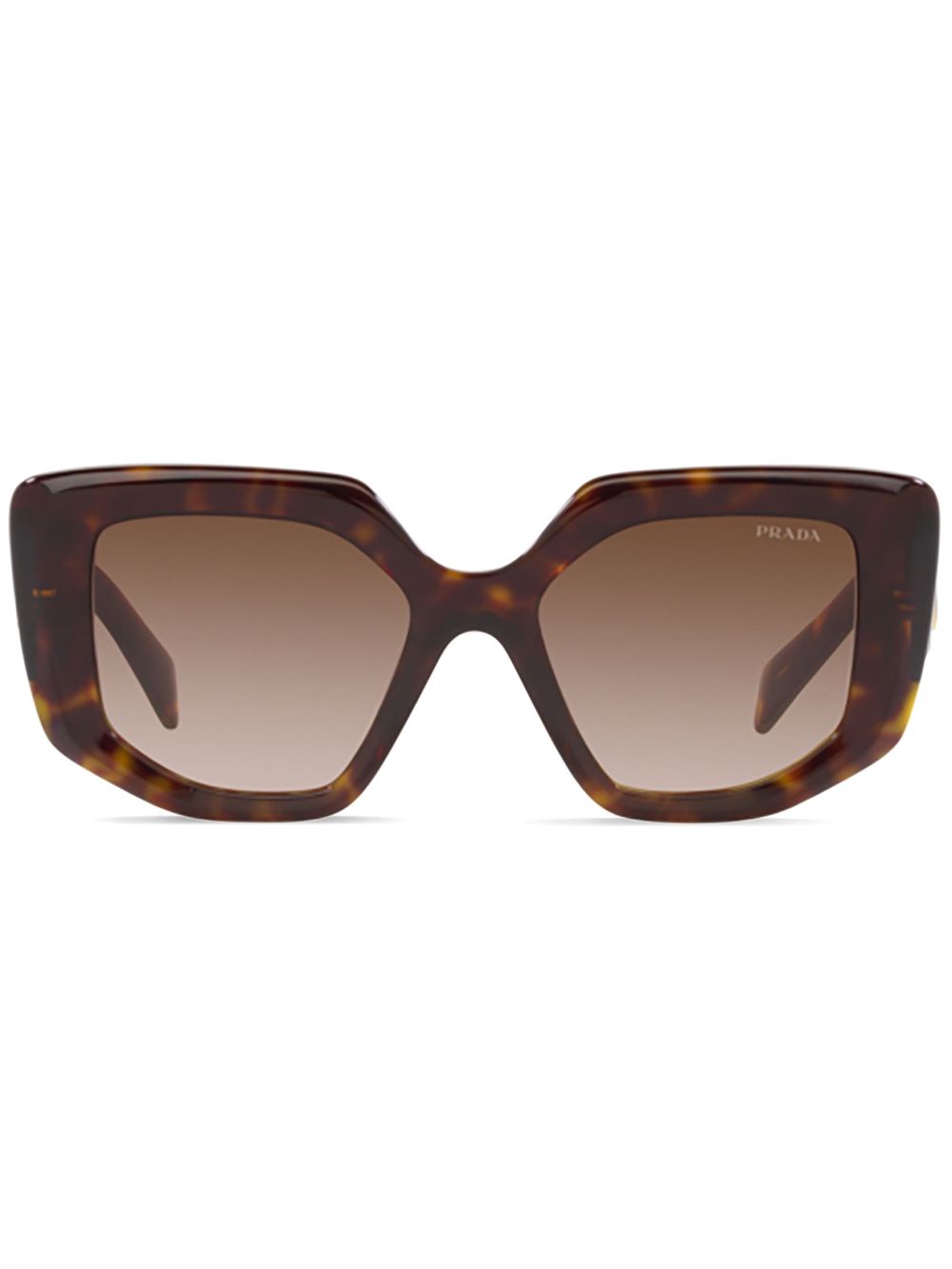 Prada Eyewear Zonnebril met vierkant montuur Bruin