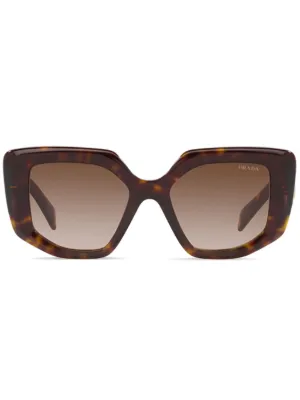Prada Eyewear Prada PR 19ZS オーバーサイズ サングラス | ブラウン