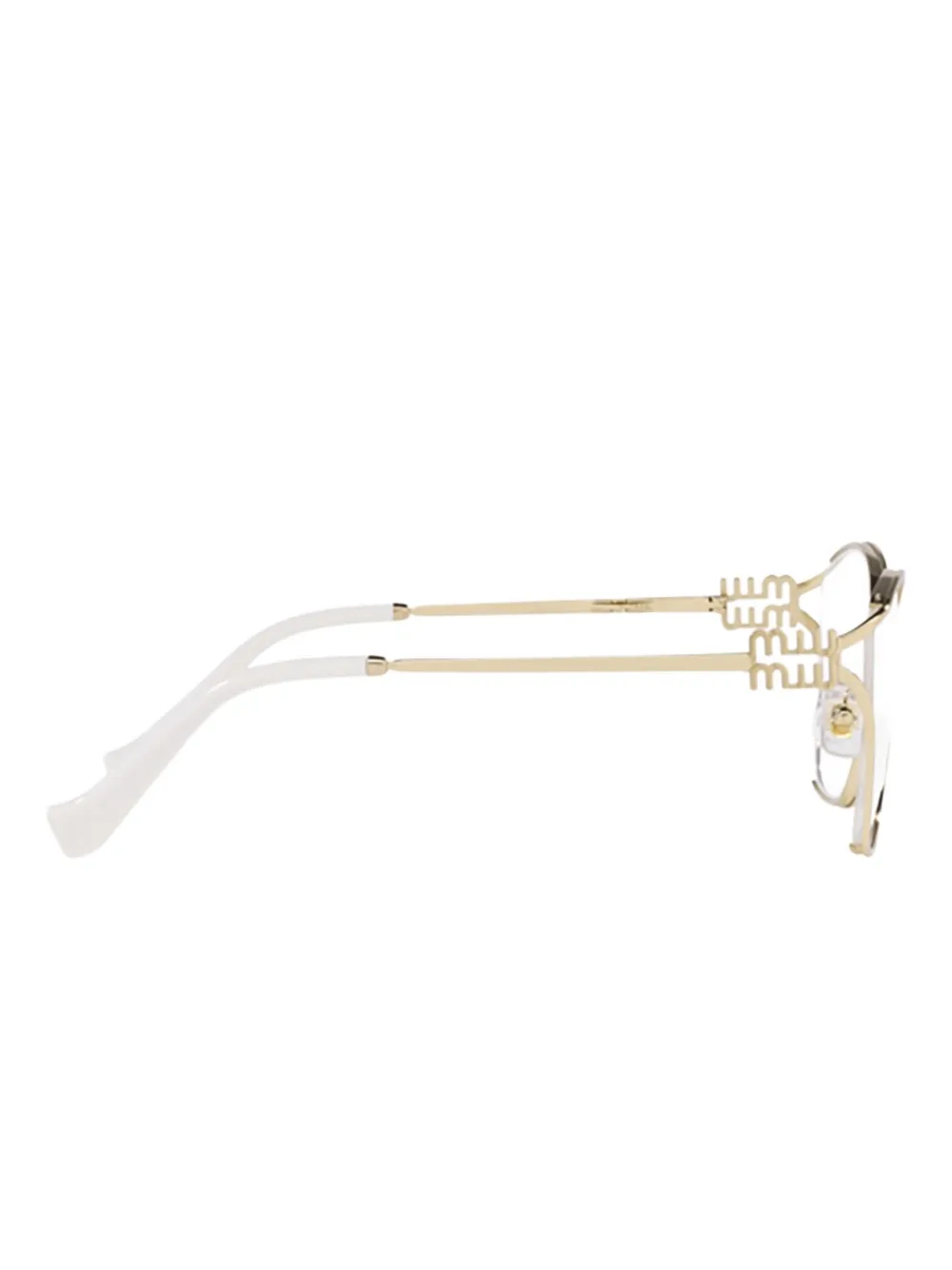Miu Eyewear Bril met geometrisch montuur Goud