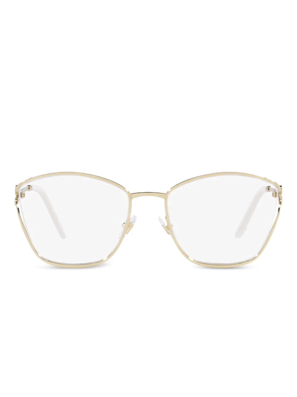 Miu Miu Eyewear geometric-frame glasses | Gold | Image 1