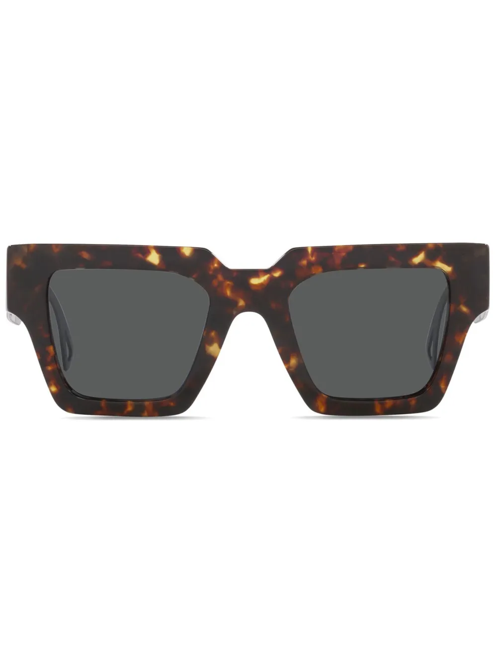 Versace Eyewear Zonnebril met uitgesneden detail en logo Bruin