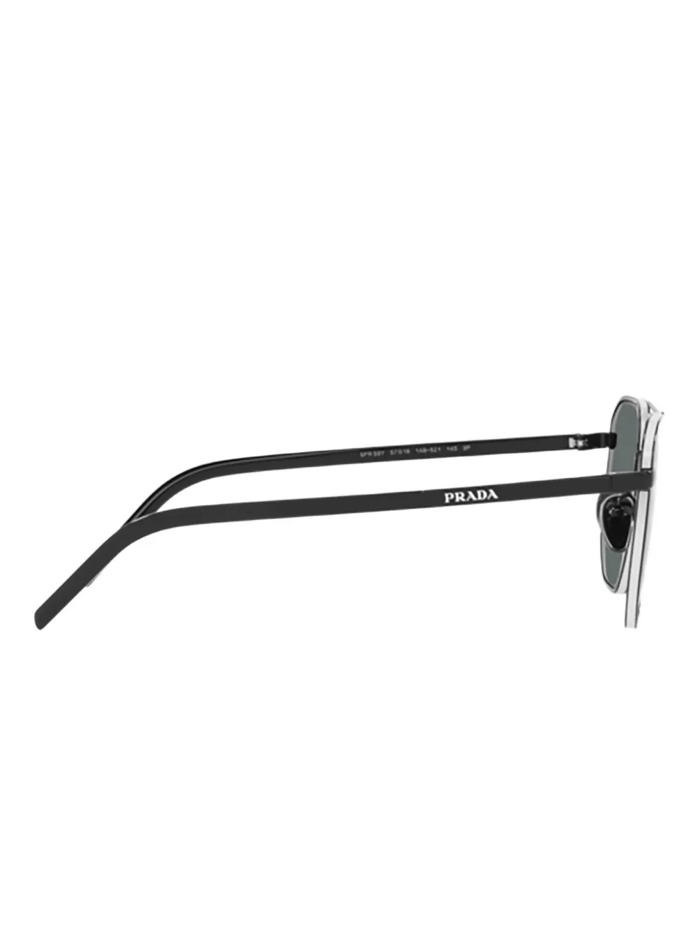Prada Eyewear Zonnebril met piloten montuur Zwart