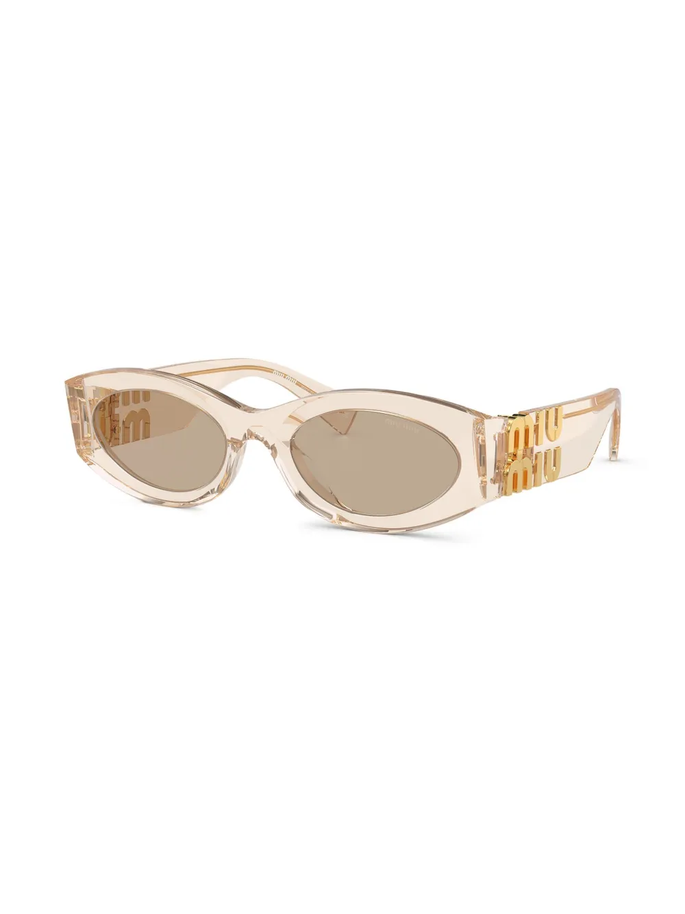 Miu Miu Eyewear MU11WS zonnebril met ovalen montuur - Beige