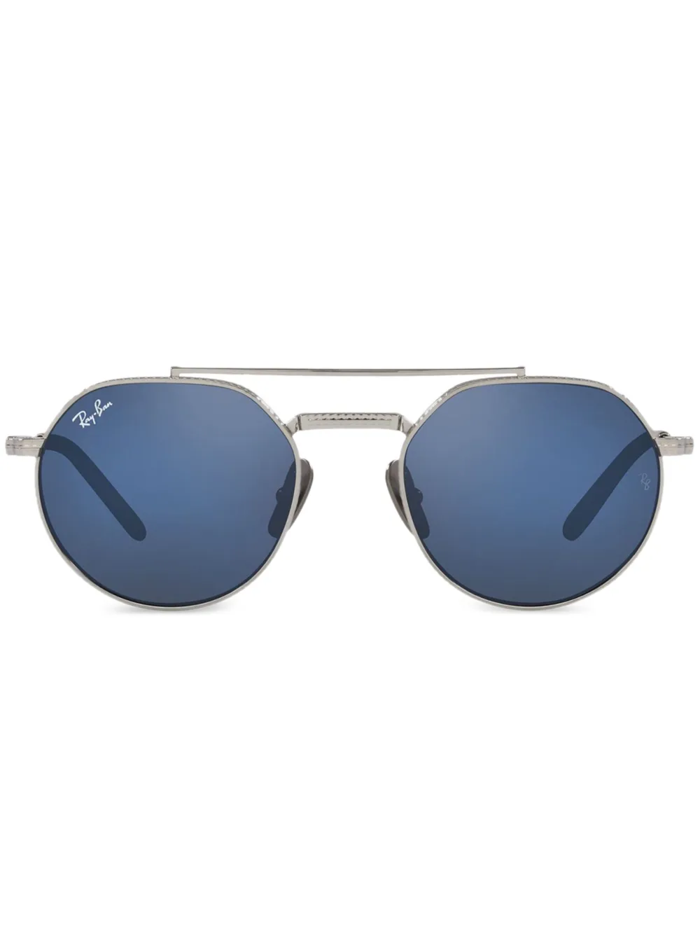 Ray-Ban Jack II zonnebril met rond montuur Zilver