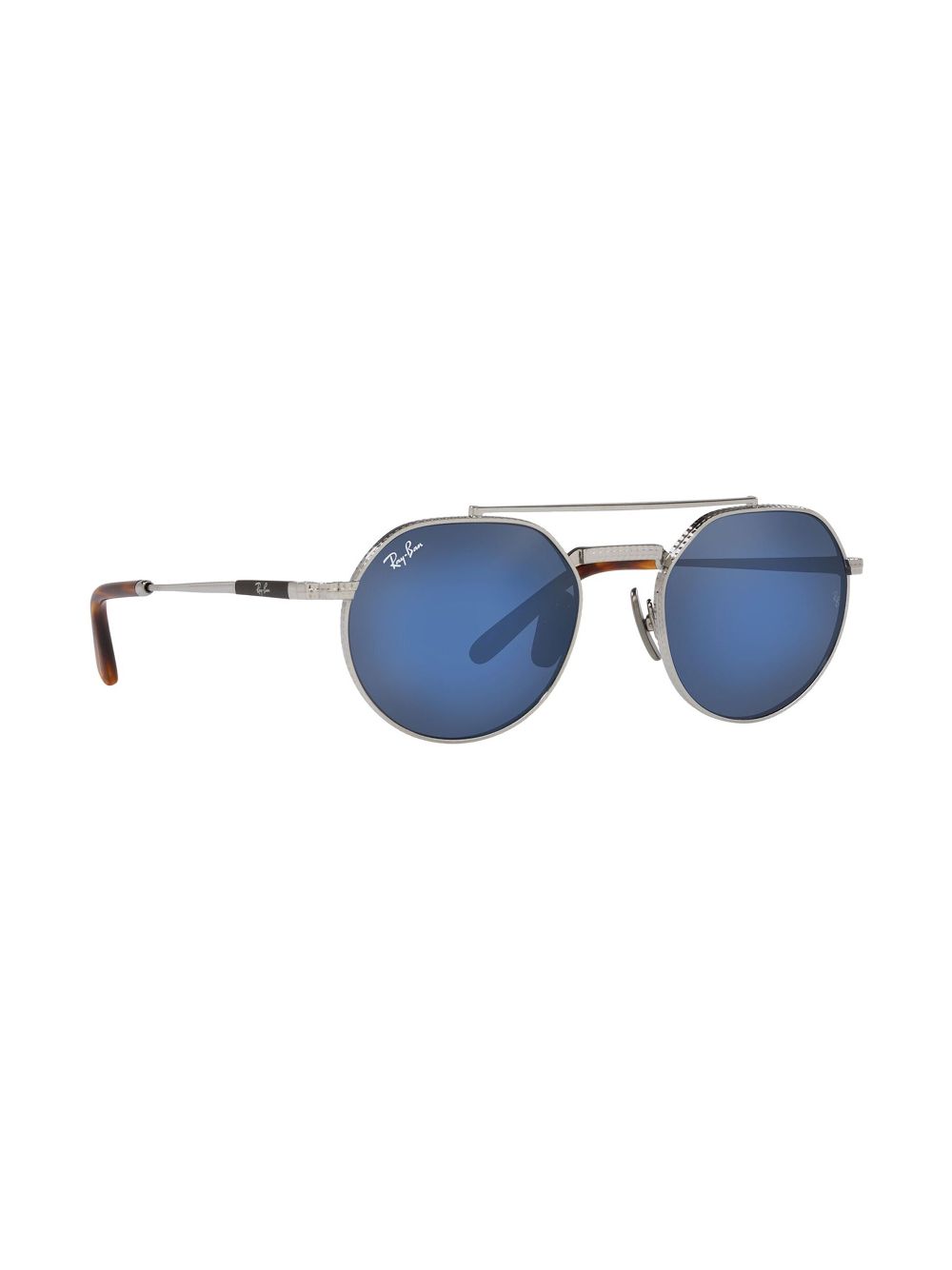 Ray-Ban Jack II zonnebril met rond montuur - Zilver