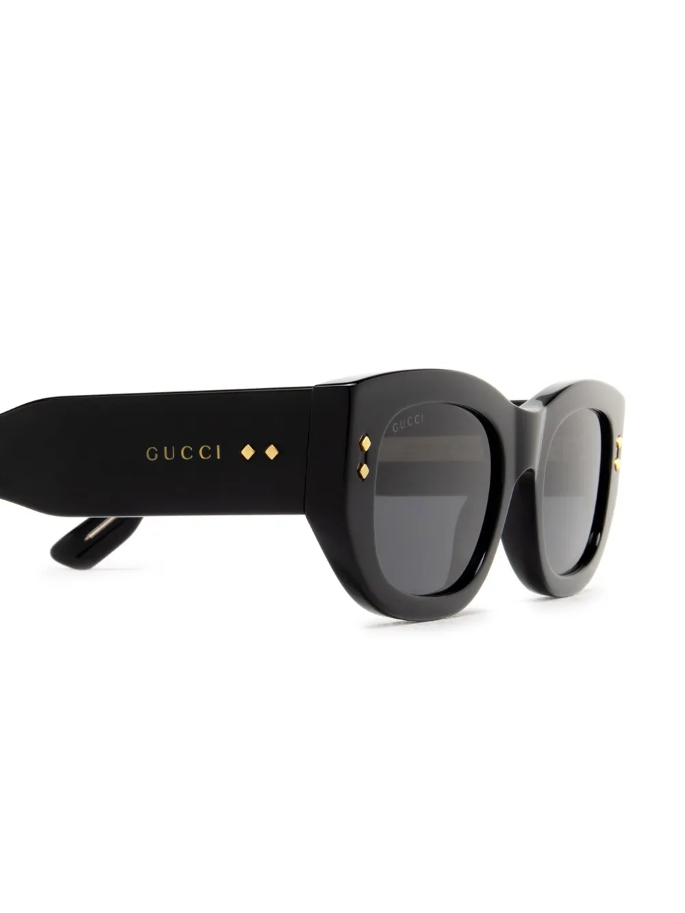 Gucci Eyewear Zonnebril met ovalen montuur Zwart