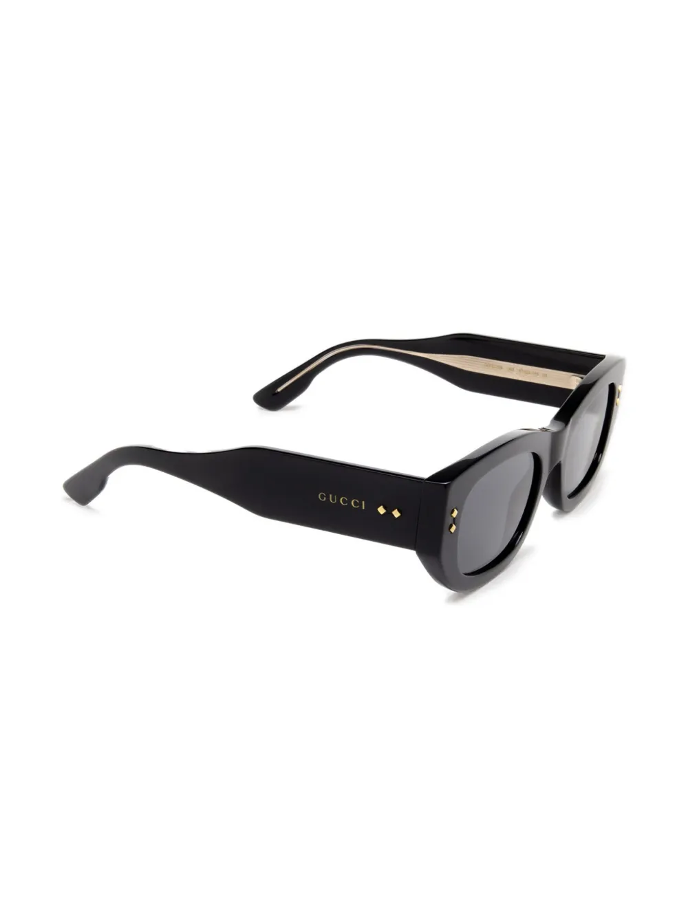 Gucci Eyewear Zonnebril met ovalen montuur - Zwart