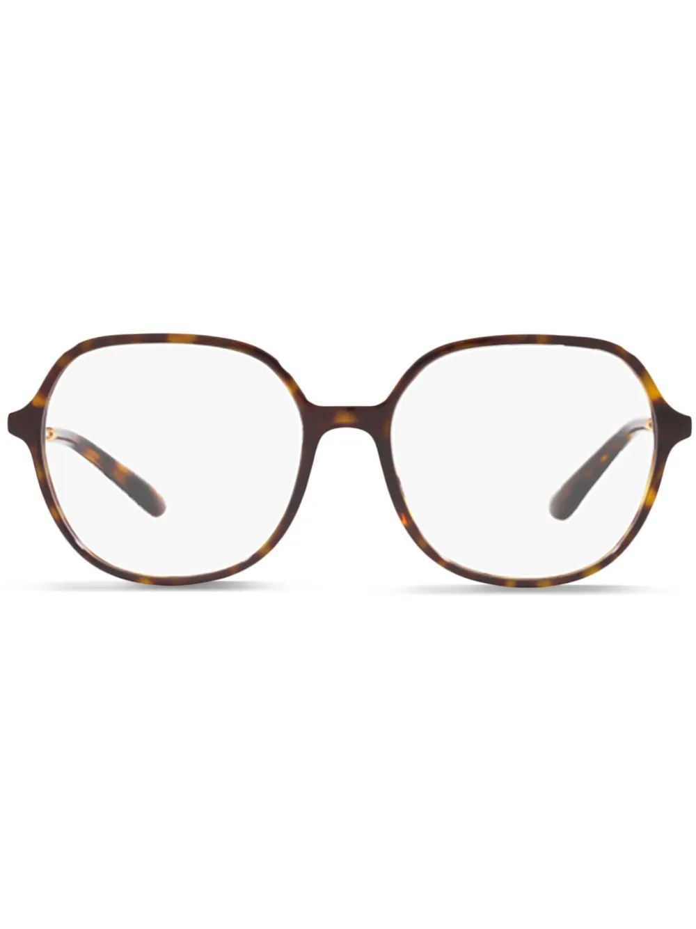 Dolce & Gabbana Eyewear Occhiali con placca logo - Marrone