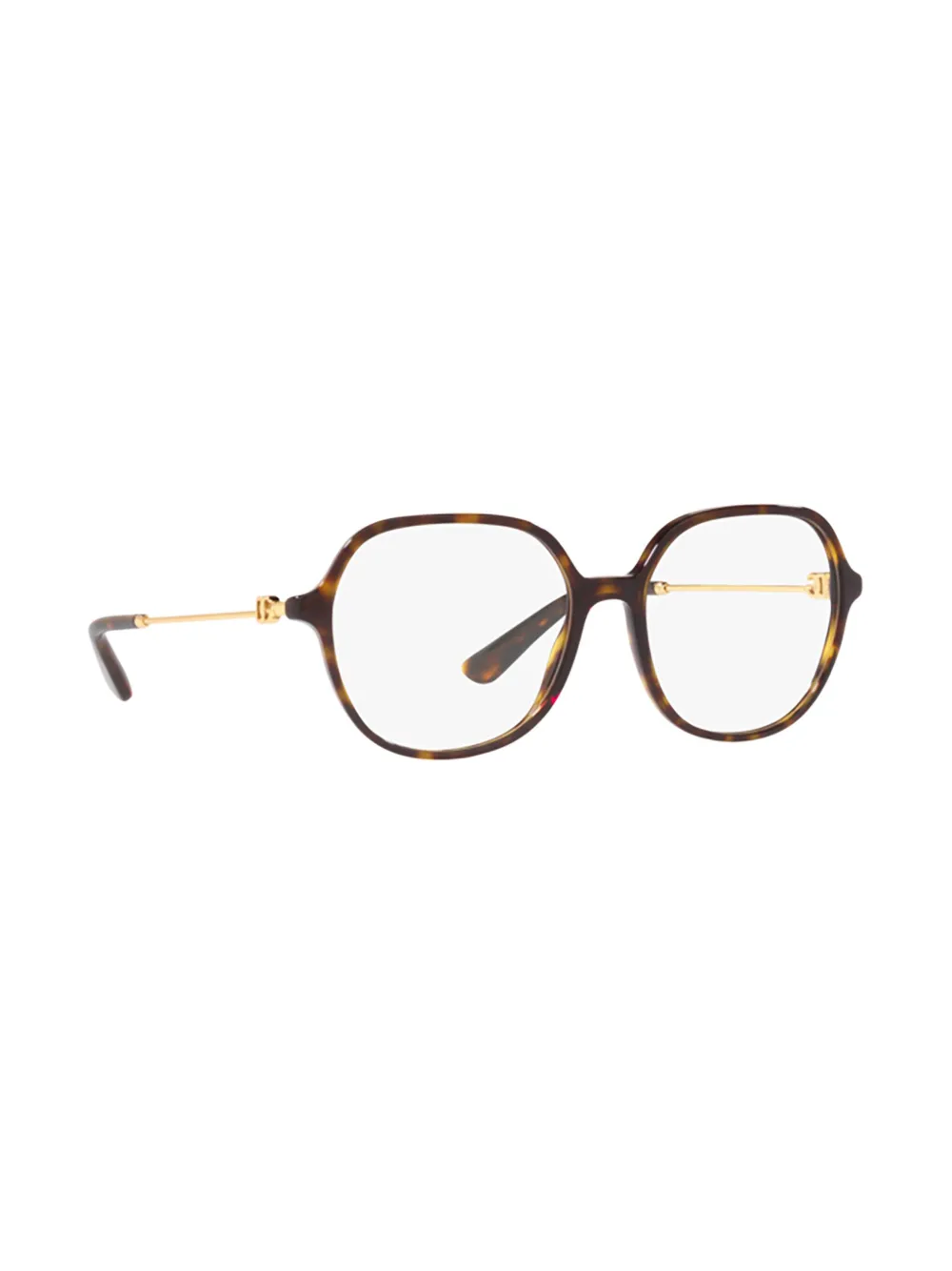 Dolce & Gabbana Eyewear Bril met logoplakkaat Bruin