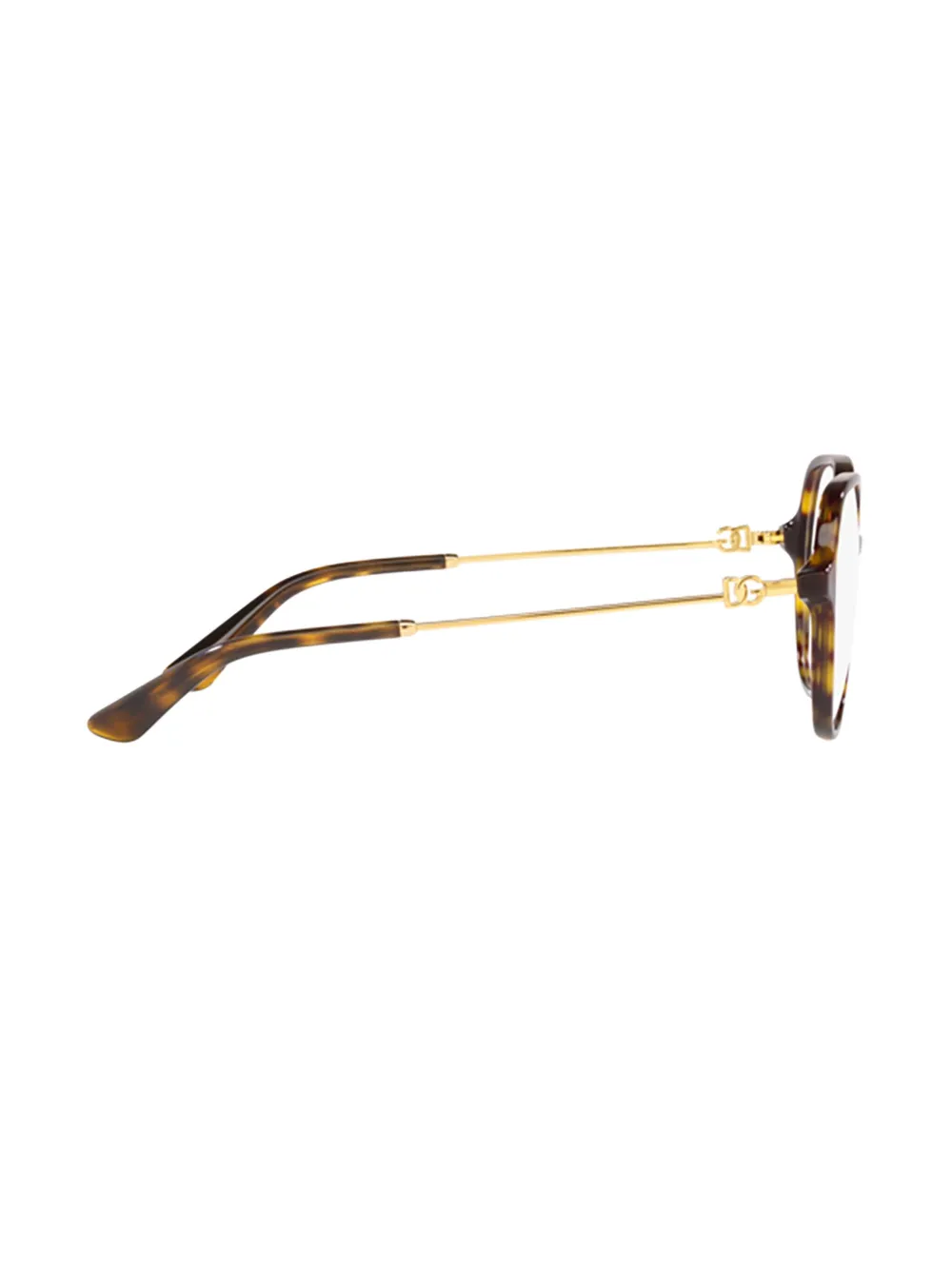 Dolce & Gabbana Eyewear Bril met logoplakkaat Bruin