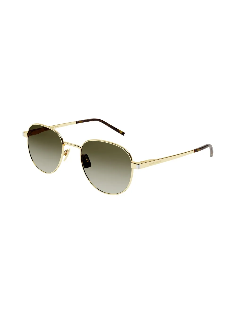 Saint Laurent Eyewear Zonnebril met gegraveerd logo - Goud
