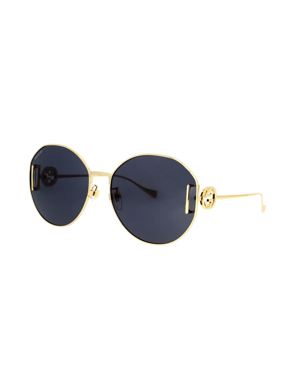 Gucci Eyewear Zonnebril met rond montuur - Goud