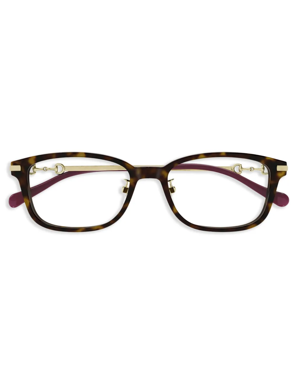 Gucci Eyewear Brille mit eckigem Gestell - Braun