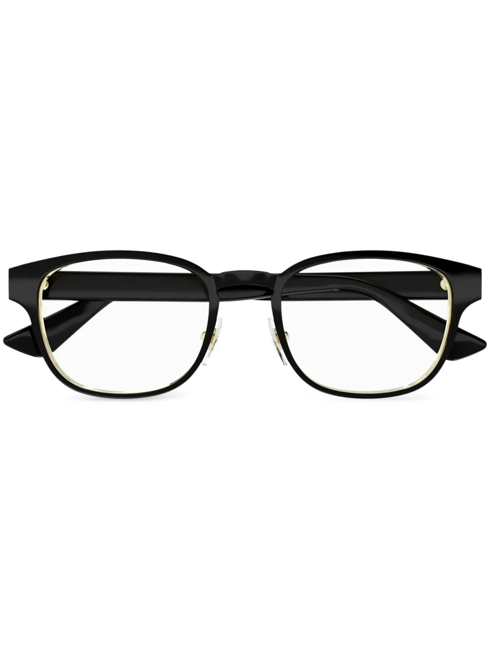Gucci Eyewear Occhiali con logo inciso - Nero