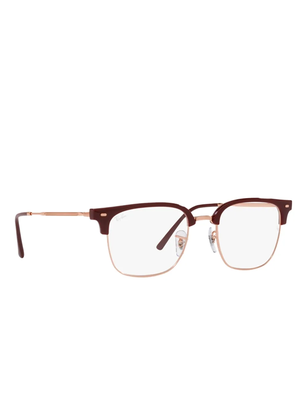 Ray-Ban Clubmaster zonnebril met vierkant montuur Rood