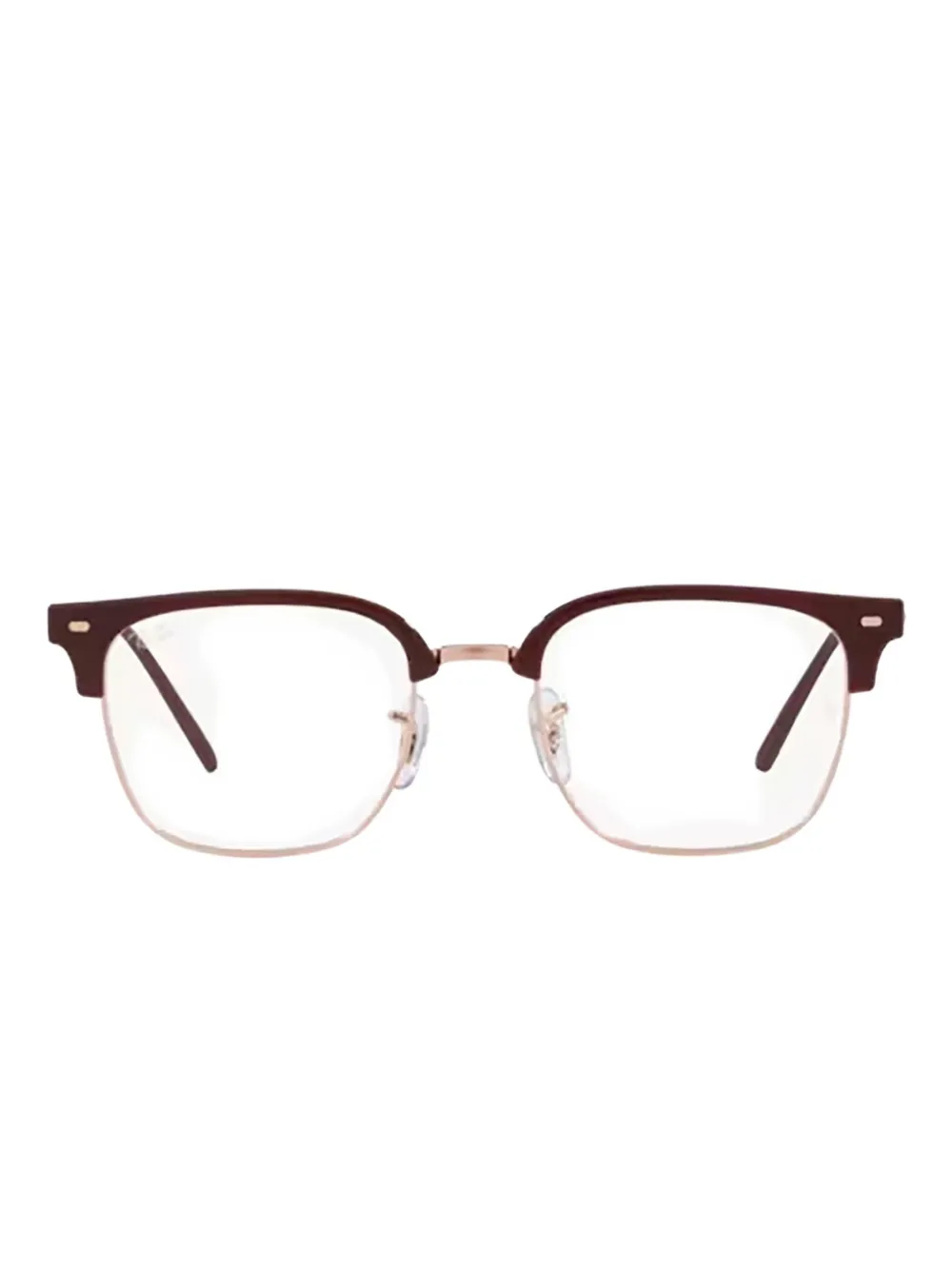 Ray-Ban Clubmaster zonnebril met vierkant montuur Rood