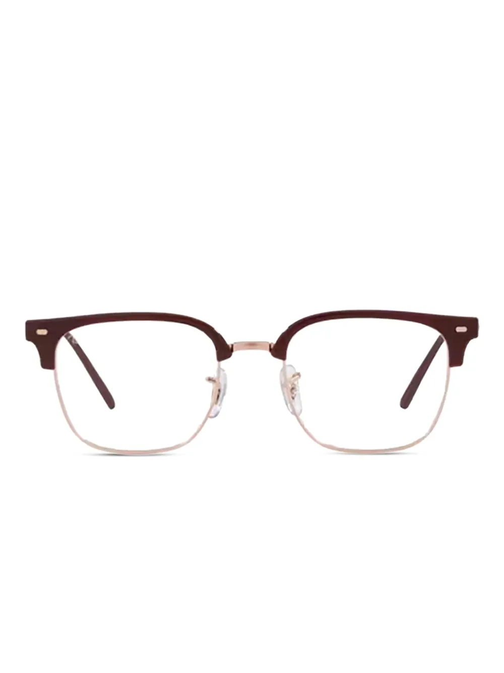 Ray-Ban Clubmaster zonnebril met vierkant montuur Rood