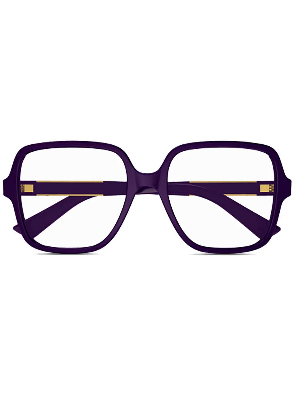 square-frame logo-plaque glasses