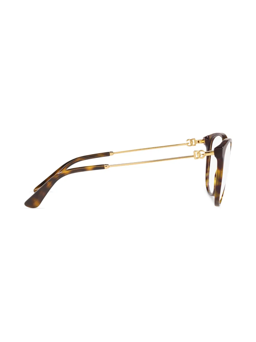Dolce & Gabbana Eyewear Bril met logoplakkaat Bruin