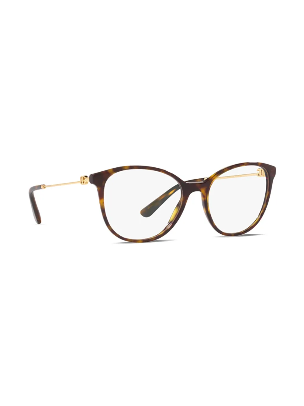 Dolce & Gabbana Eyewear Bril met logoplakkaat Bruin