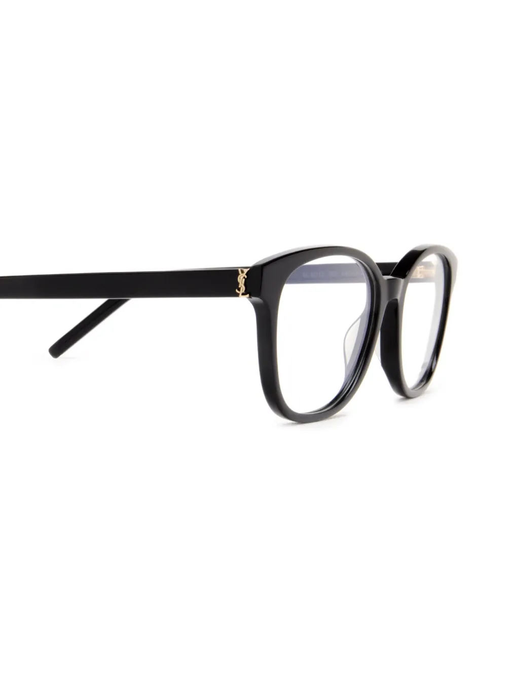 Saint Laurent Eyewear Bril met vierkant montuur en logoplakkaat Zwart