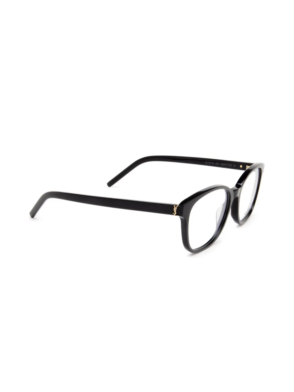 Saint Laurent Eyewear Bril met vierkant montuur en logoplakkaat Zwart