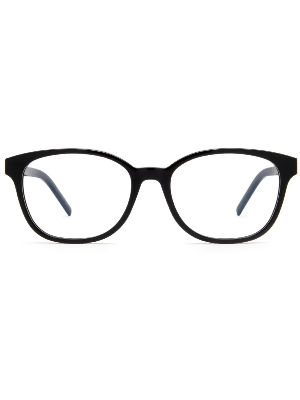 Saint Laurent Eyewear Occhiali squadrati con placca logo - Nero
