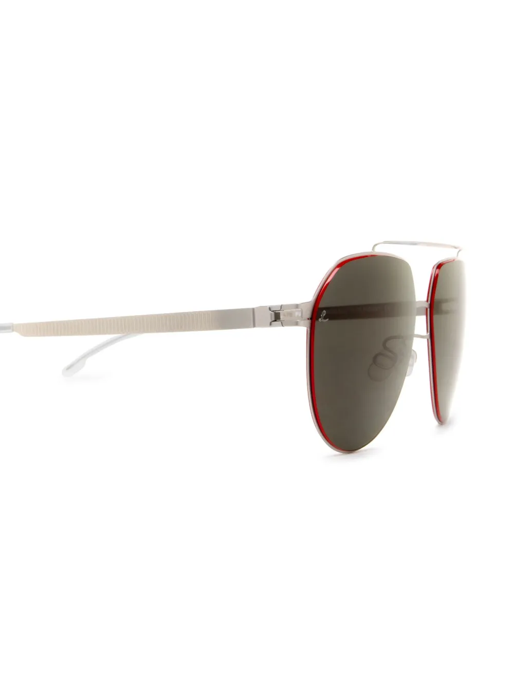 Mykita Zonnebril met piloten montuur Grijs