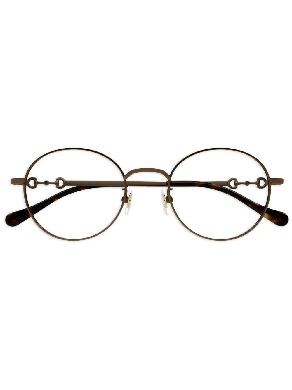 Gucci Eyewear ラウンド眼鏡フレーム - ブラウン Gucci Eyewear ラウンド眼鏡フレーム - ブラウン