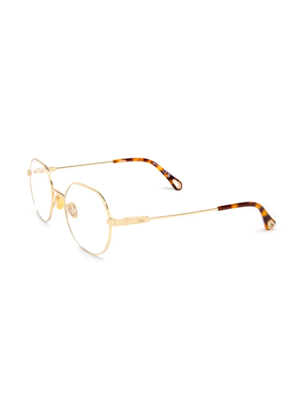 Chloé Eyewear Bril met rond montuur Goud