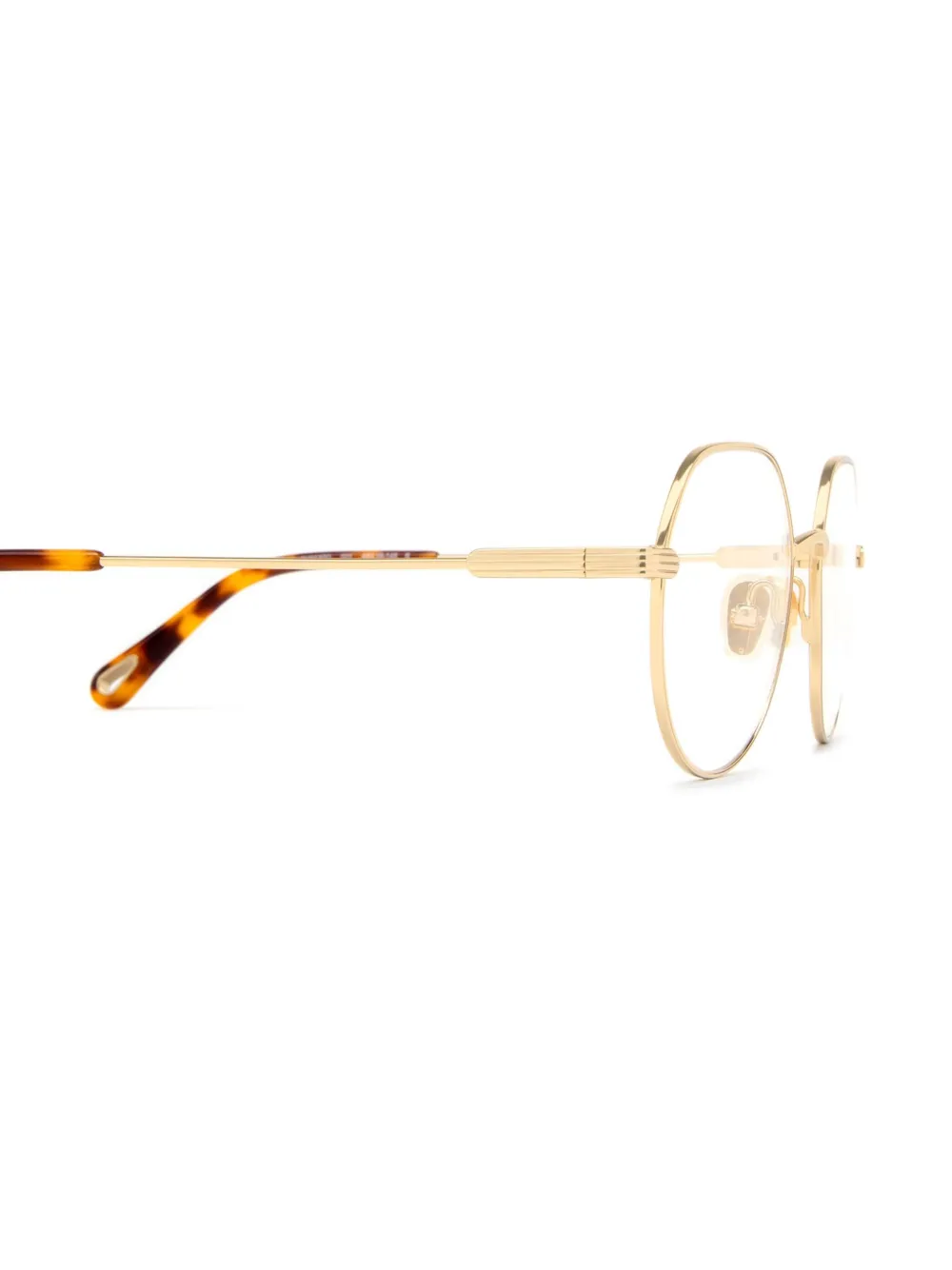 Chloé Eyewear Bril met rond montuur Goud