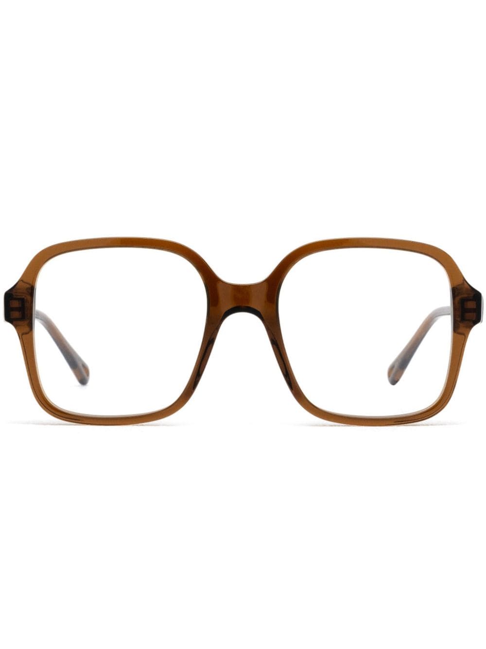 Shop Chloé Oversize Frame Glasses In Brown