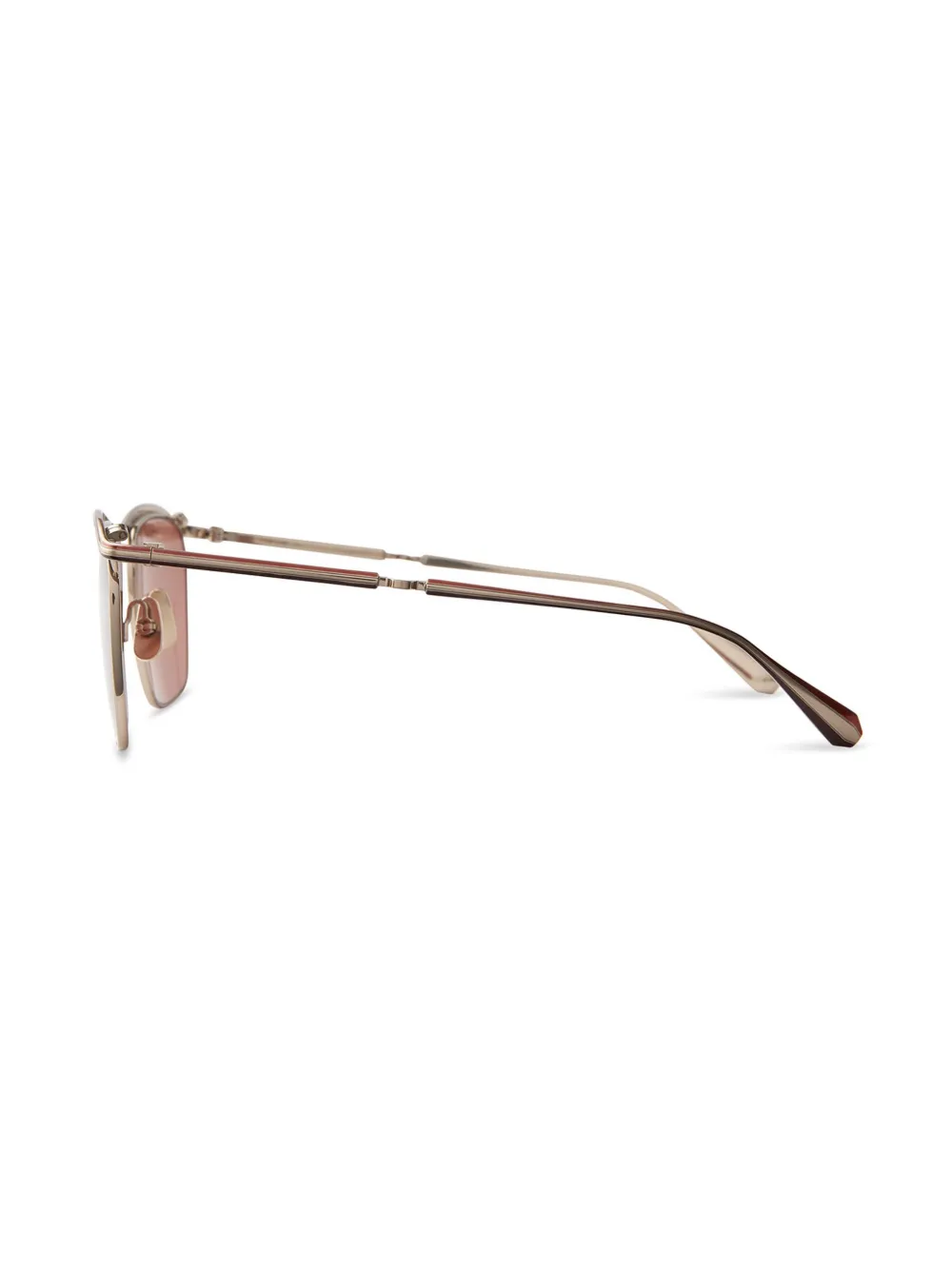 MR. LEIGHT Owsley S zonnebril met vierkant montuur Zilver