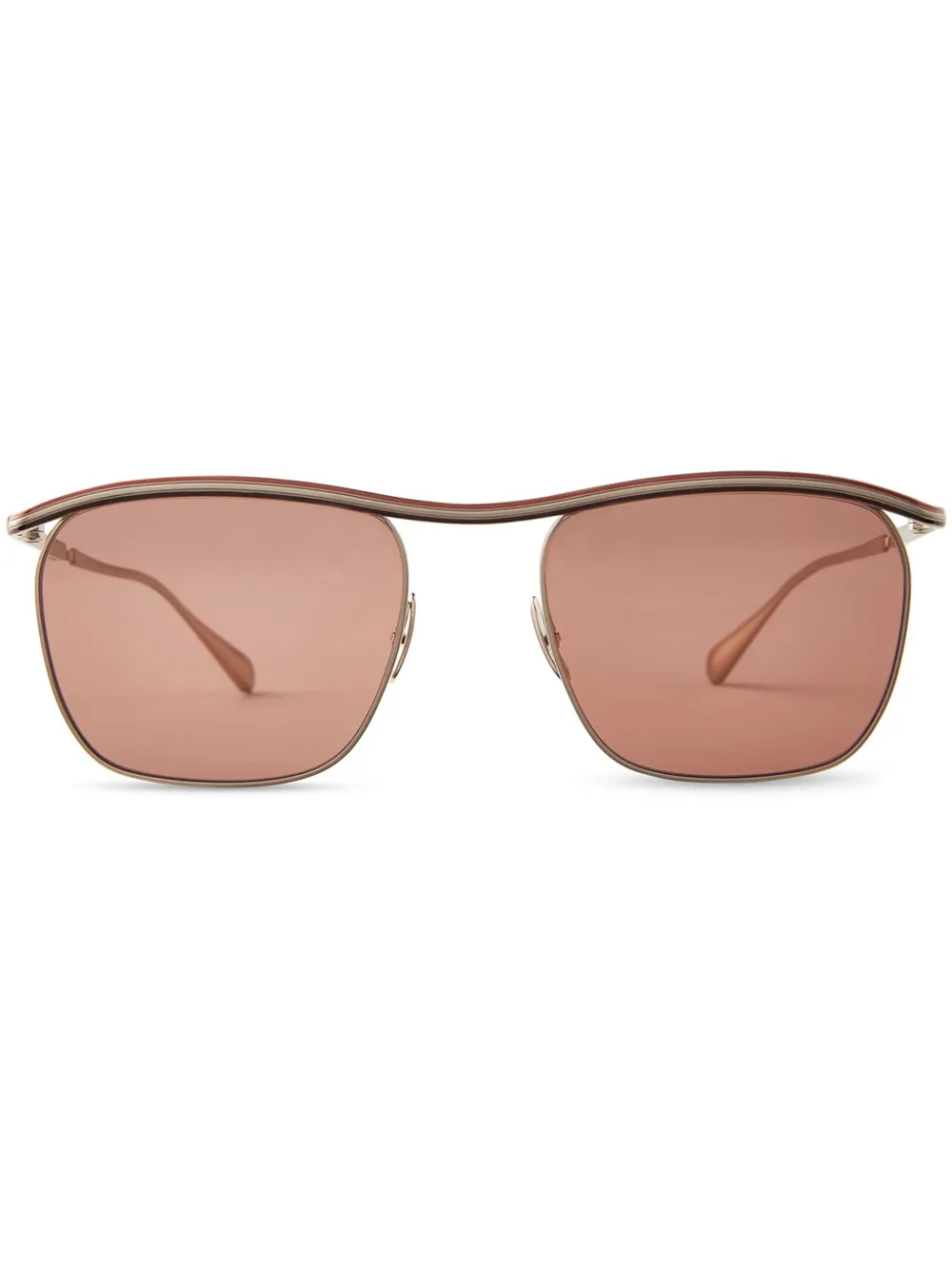 MR. LEIGHT Owsley S zonnebril met vierkant montuur Zilver