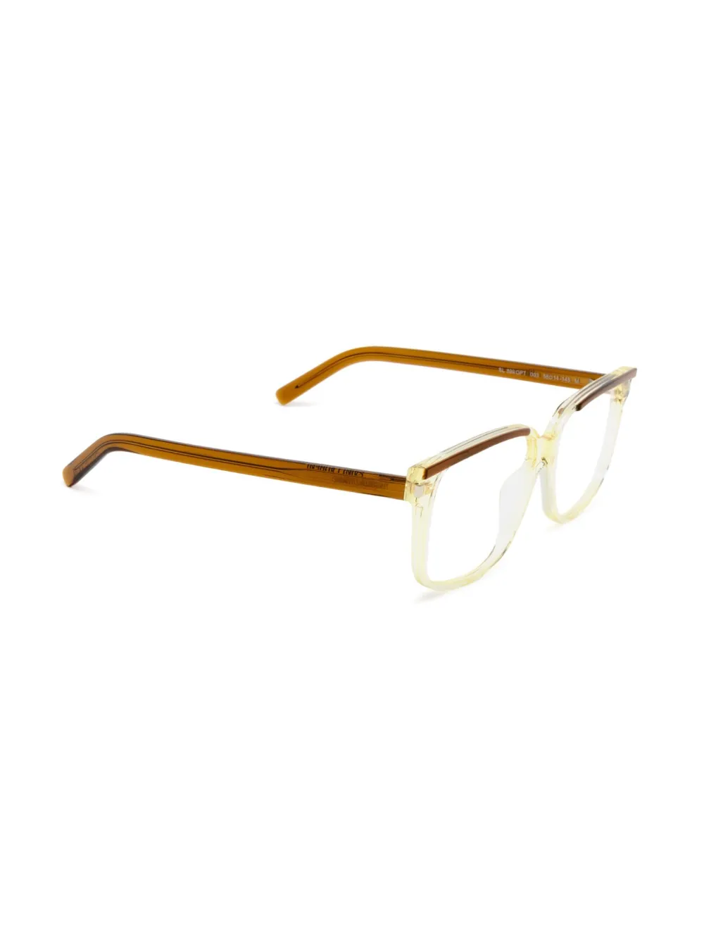 Saint Laurent Eyewear Bril met wayfarer montuur Bruin
