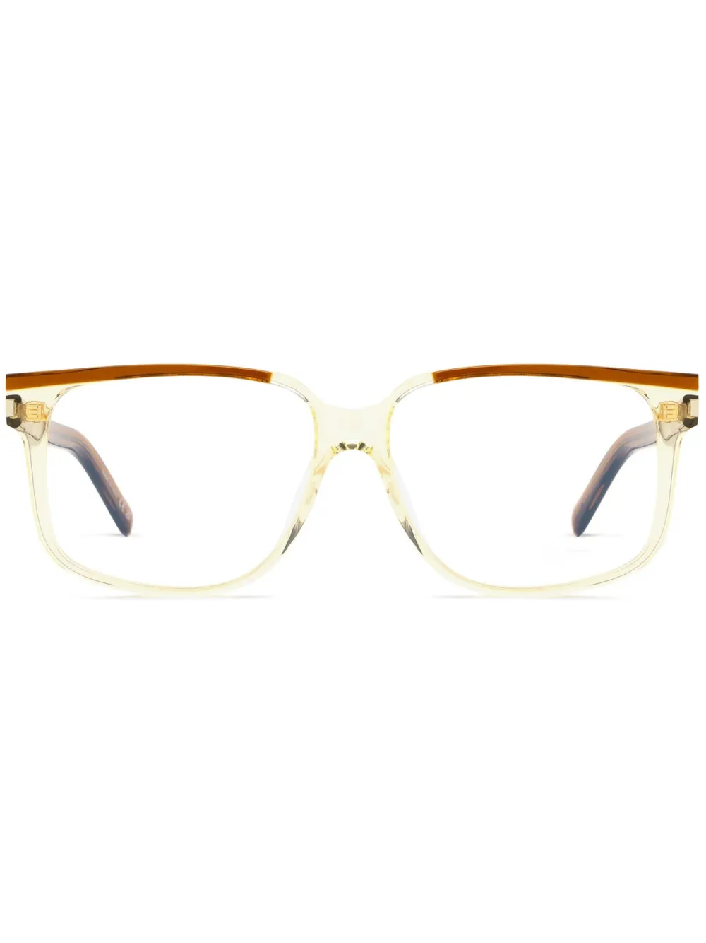 Saint Laurent Eyewear Bril met wayfarer montuur Bruin
