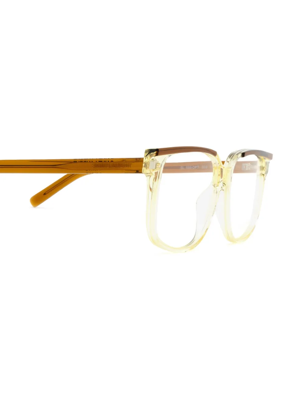 Saint Laurent Eyewear Bril met wayfarer montuur Bruin