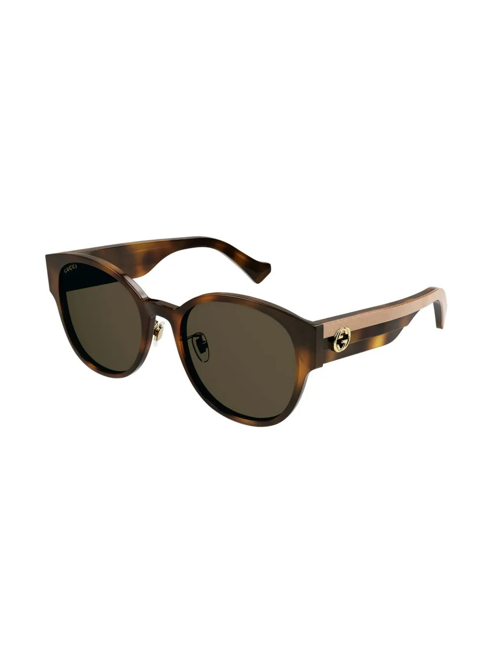 Gucci Round-frame Sunglasses In Brown