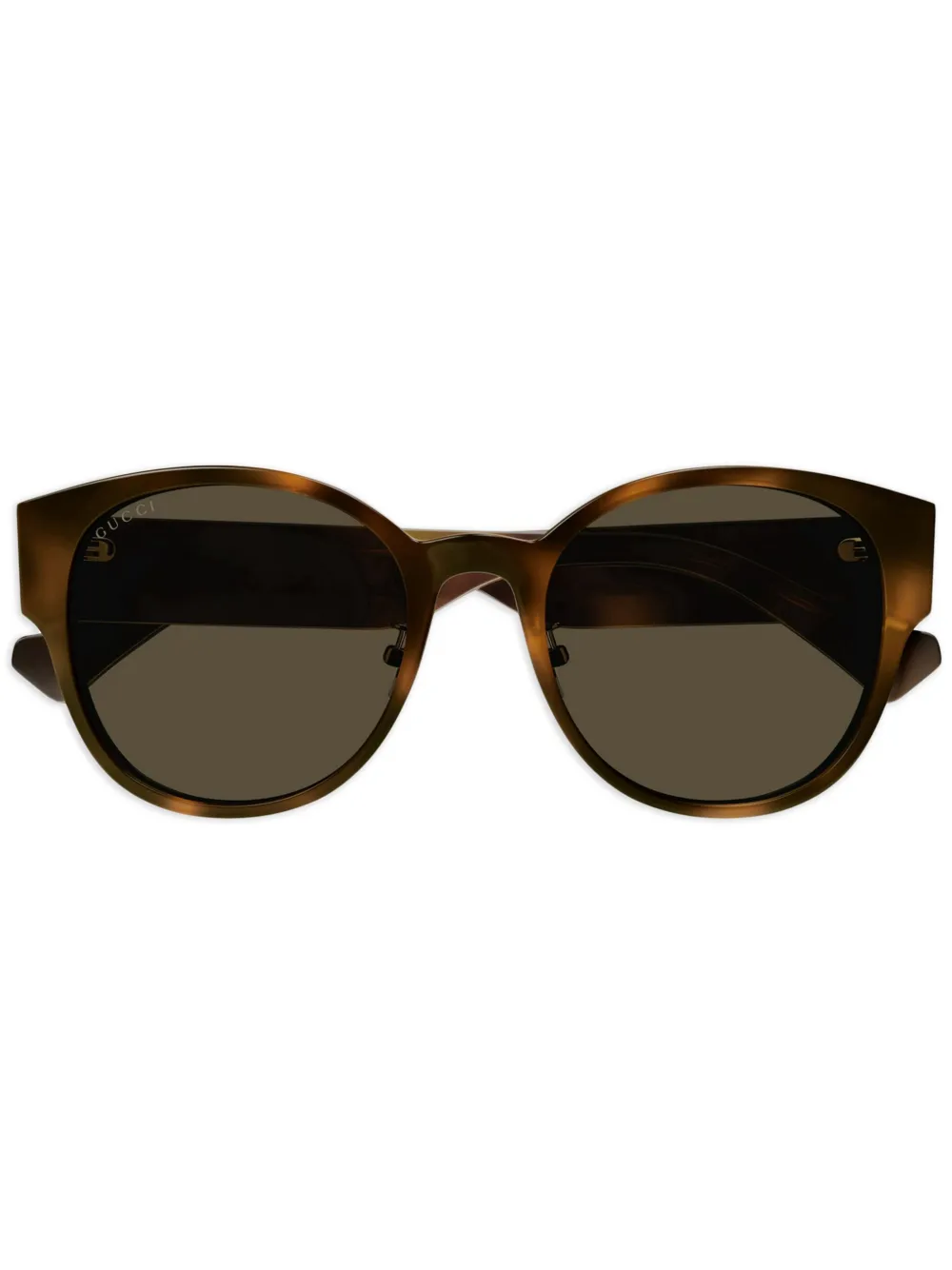 Gucci Round-frame Sunglasses In Brown