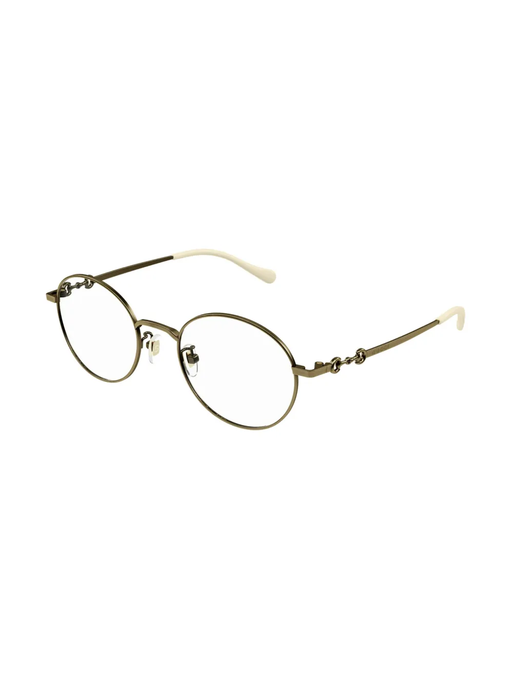 Gucci Eyewear Bril met Horsebit-detail Goud