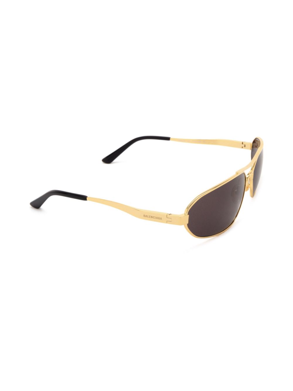 Balenciaga Eyewear Zonnebril met rechthoekig montuur - Goud