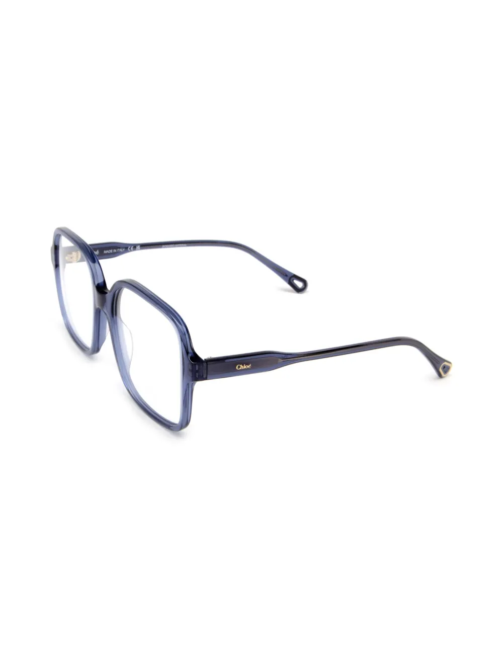 Chloé Eyewear Bril met oversized montuur Blauw
