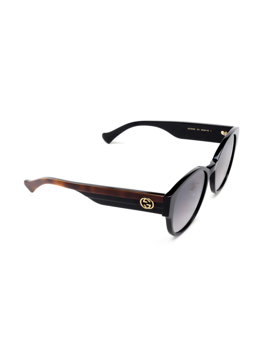 Gucci Eyewear Zonnebril met rond montuur - Zwart