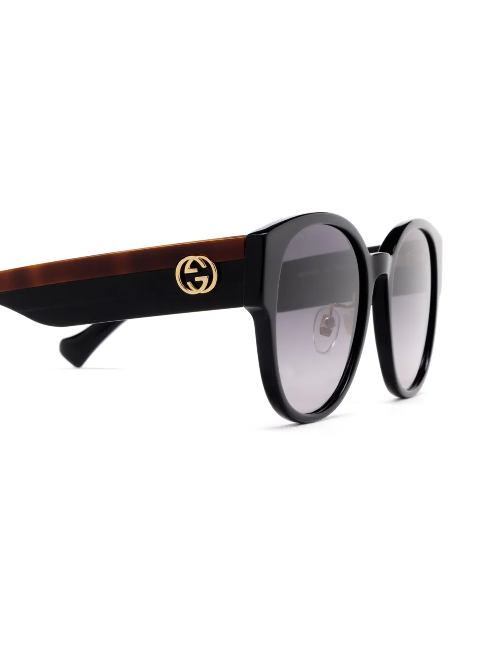 Gucci Eyewear Zonnebril met rond montuur Zwart