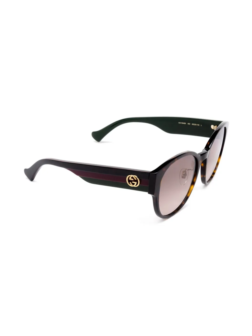 Gucci Eyewear Zonnebril met rond montuur Bruin