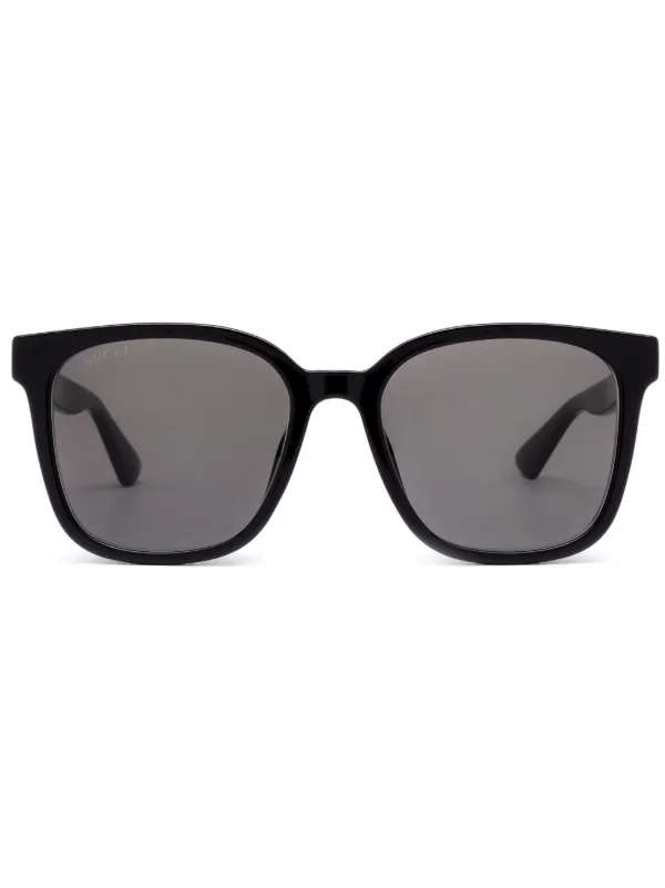 Gucci Eyewear スクエアフレーム サングラス | ブラック | FARFETCH JP