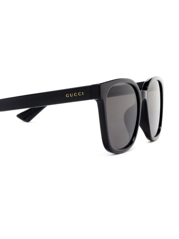 Gucci Eyewear スクエアフレーム サングラス | ブラック | FARFETCH JP