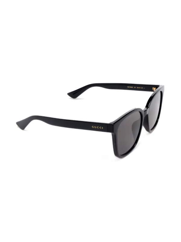Gucci Eyewear スクエアフレーム サングラス | ブラック | FARFETCH JP