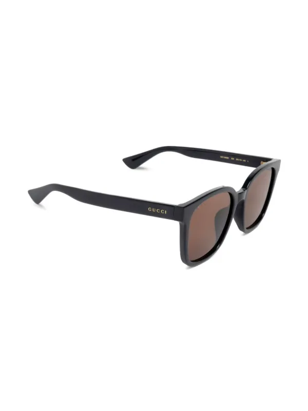 Gucci Eyewear スクエアフレーム サングラス | グレー | FARFETCH JP