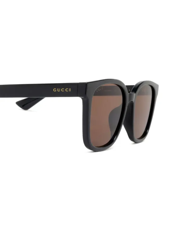 Gucci Eyewear スクエアフレーム サングラス | グレー | FARFETCH JP